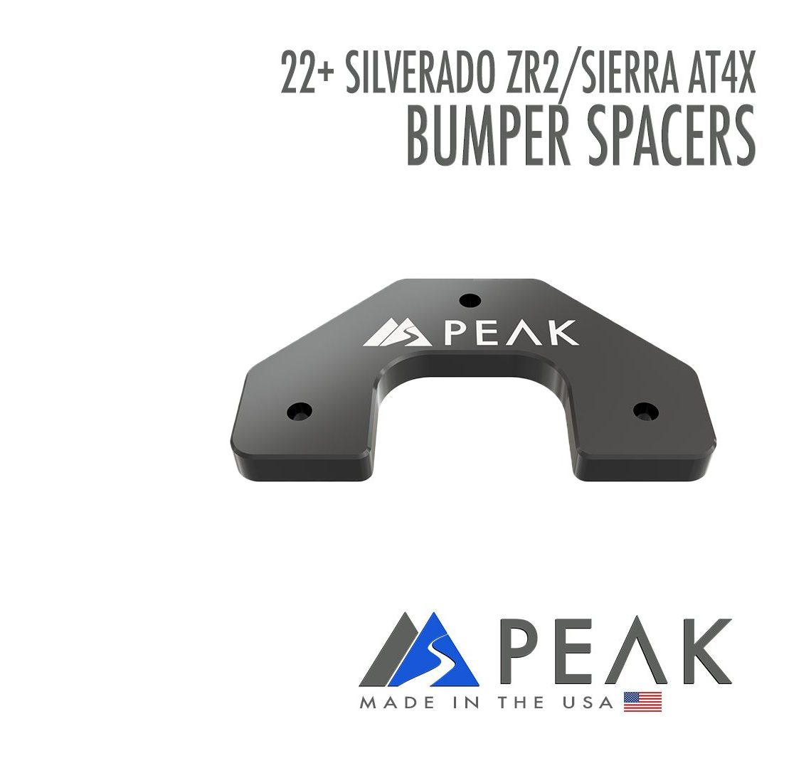 Peak Front Bumper Spacer – 22+ Silverado ZR2/Sierra AT4X 1500