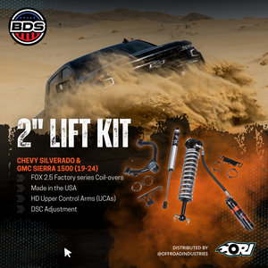 BDS 2 Inch Lift Kit | FOX 2.5 Coil-Over | Chevy Silverado Or GMC 1500 (19-24) 4WD