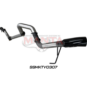 Manta TOYOTA LANDCRUISER 300 SERIES V6 3IN DPF BACK WITHOUT MUFFLERS, BLACK 4IN TIP